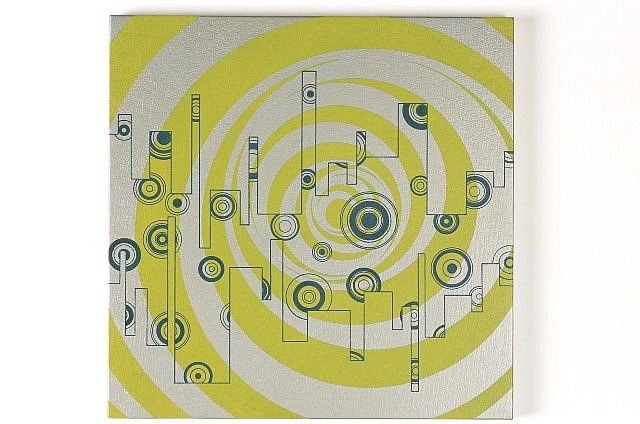 Jun Fujita
Untitled (yellow-green spiral), 2000
acrylic on board, 31.5 x 31.5 cm