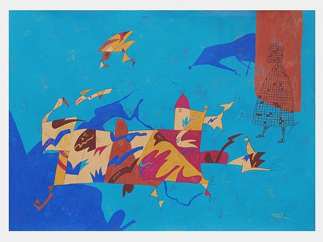 Bibhuti Chakraborty
Unintended Speed, 2010
Tempera on paper, 56 x 76 cm