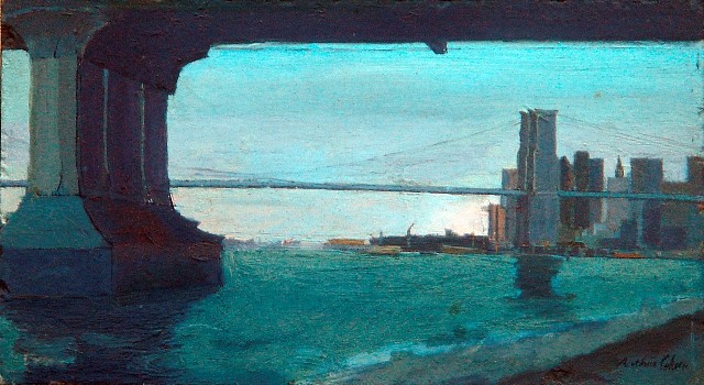 Arthur Cohen
Brooklyn Bridge, 2002
oil, 8 1/2 x 12 in.
