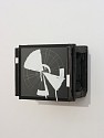 David Hendren, Dart Board in Black and White
2009, wood, glass, dibond, enamel