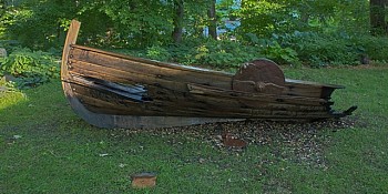 Nancy Randall -&nbsp;Ancient Boat Fragment with Gargoyle