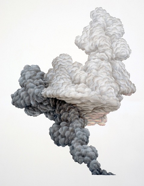 Gina Ruggeri
Cloudsmoke, 2007
acrylic on mylar cut-out, 54 x 42 in.