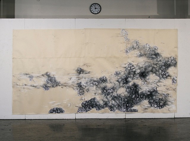 Chang-Ae Song
MASS- Noah's Ark, 2007
graphite, acrylic, photocopied collage, dandelion seed on mulberry paper, 7 x 14 feet