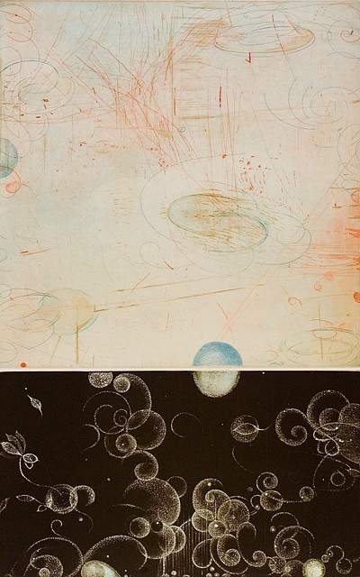 Kazuko Watanabe
Embossed Lights: Indication, 2008
multiple color intaglio on paper, 25 x 35 in.