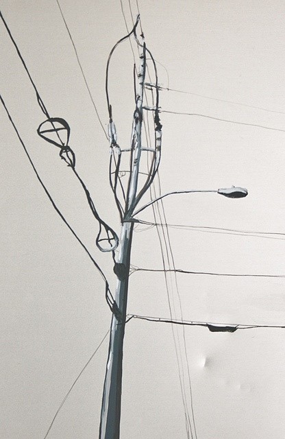 Laura Spalding Best
Every Telephone Pole on Roosevelt Street #3 of 18, 2011
oil on metal, 14 x 10 in.
