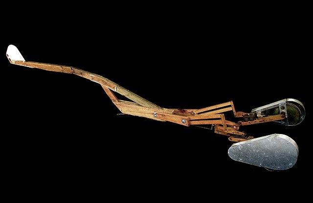 Bruce Montcombroux
Everything Was New Once, 2005
wood, metal, armchair recliner parts, leather, varnish, 156 x 38 x 34 in.