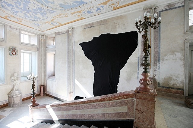 Carlos Macia
60 Square meters of plastic shed, 2011
plastic on wall, 33 x 20 ft