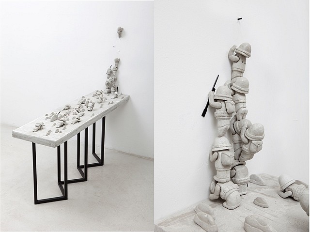 Rimma Arslanov
Untitled, 2010
concrete, wood, red beads, 45 1/3 x 12 2/3 x 27 1/2 in.
