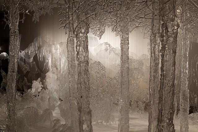 Beth Lipman
Glimmering Gone (detail), 2010
glass, metal, glue, 168 x 600 x 420 in.