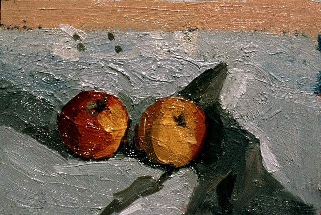 Robert Sosner
Two Apples, 1988
oil on board, 6 1/2 x 9 in.