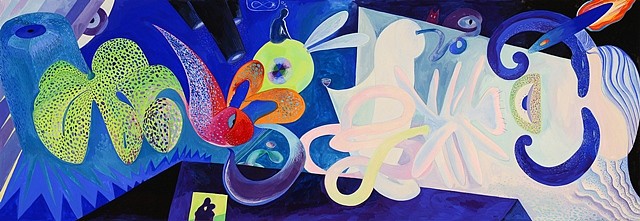 Scott Cousins
The Sweet Heart Zoo, 2013
gouache on watercolor paper, 15 x 46 in.