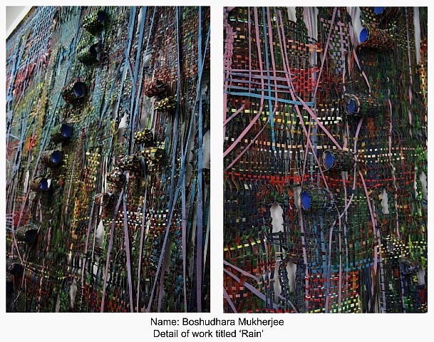 Boshudhara Mukherjee
Rain (Detail), 2013
mixed media on canvas, 128 x 92 in.