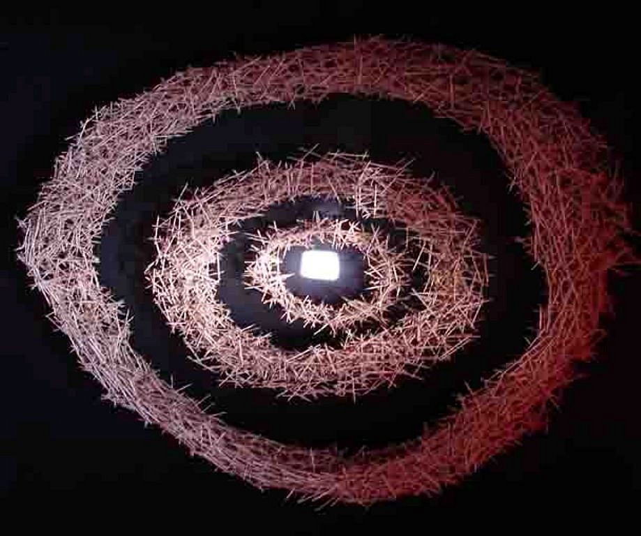 R.B. Holle
Inside, 2011
wooden toothpicks and glow of light, 18 x 72 x 72 in.