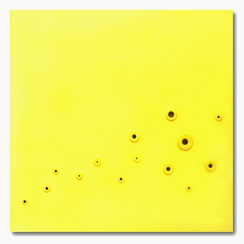 Mauricio Morillas
Yellow Cosmos, 2012
mixed media with resin and metal on wood, 30 x 30 in.