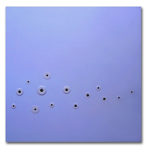 Mauricio Morillas
Lavender Cosmos, 2012
mixed media with resin and metal on wood, 30 x 30 in.