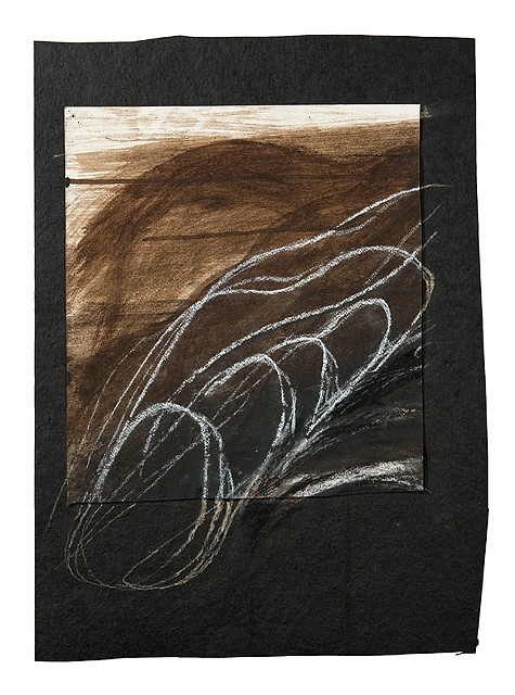Lori Nozick
Flow, 2010
mud pigments and chalk on tarpaper, 39.5 x 54.5 cm