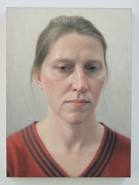 Robert Bauer
Erica in a Red Sweater, 2012
oil on canvas, mounted on wood, 8 3/4 x 6 1/2 in.