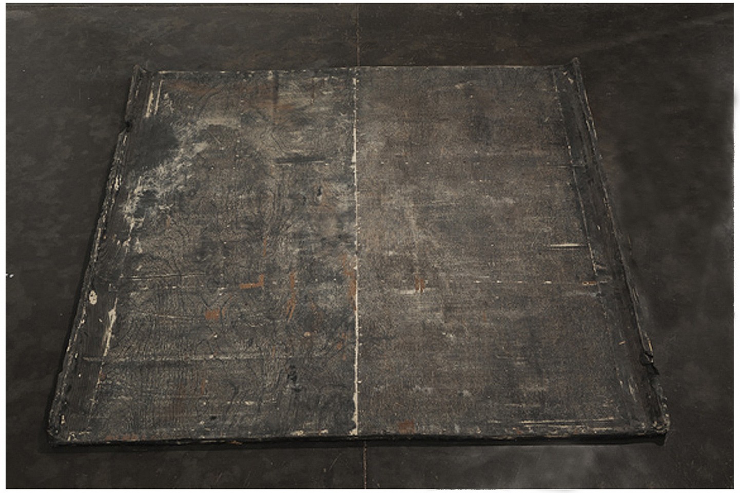 Hemali Bhuta
Flooring (part of Point-Shift and Quoted Objects), 2012-2013
latex rubber smeared with P.O.P., 6 feet x 6 feet