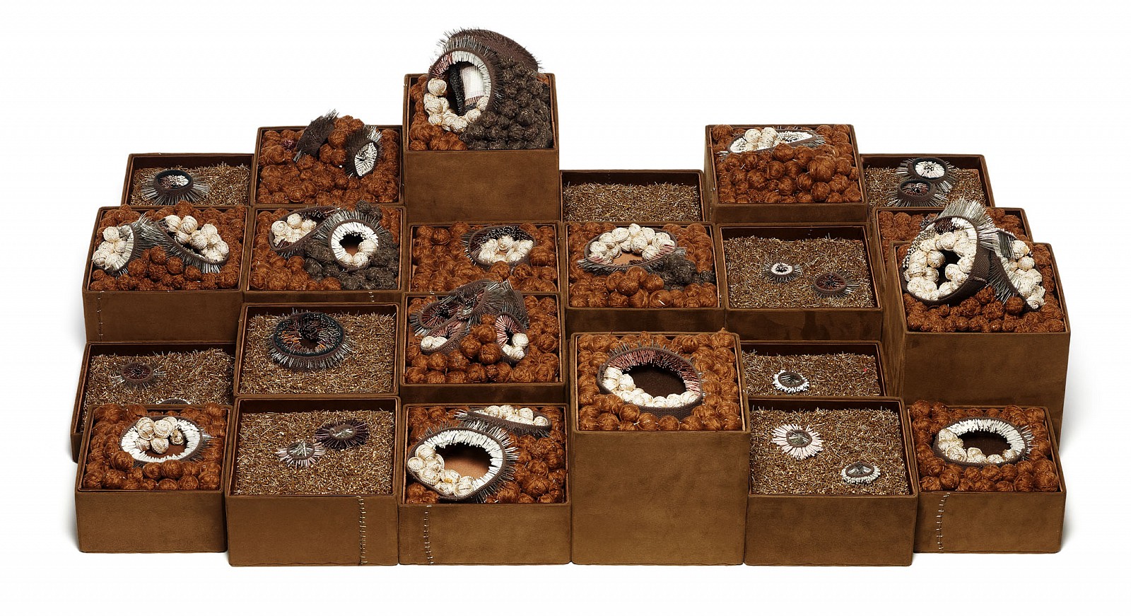 Steven and William Ladd
Dad, 2010
archival board, fiber, beads, metal, 46 x 30 19/50 x 11 1/2 in.