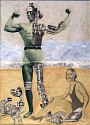 Cathy Horner, Android Beach
2011, collage on canvas
