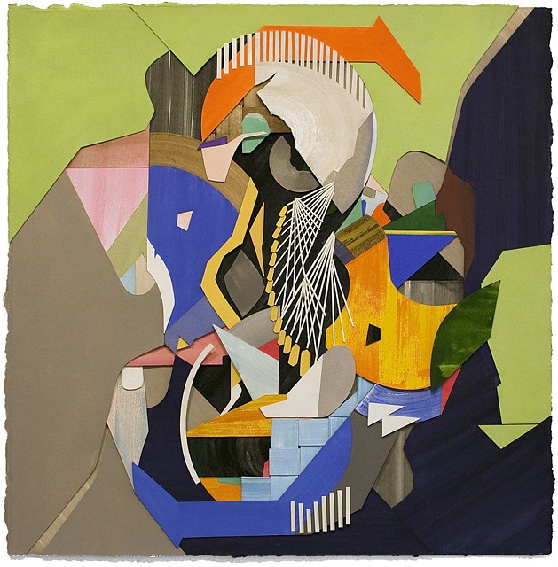 Jim Gaylord
Staring Contest, 2013
gouache on cutout paper, 26 x 26 in.