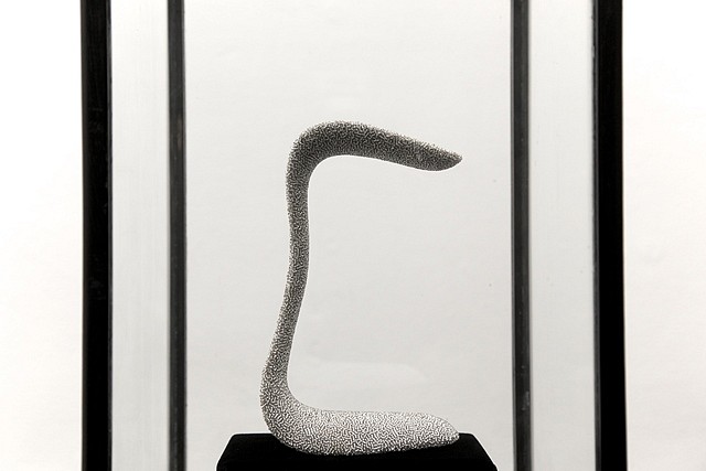 Mai-Thanh Thi Nguyen
Out, 2012
vaginal speculum, beads, wood, glasses, 47.2 x 9.8 x 9.8 inches