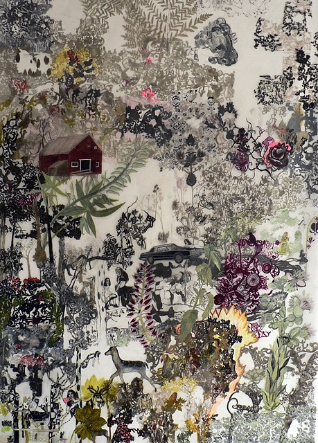 Tamara de Laval
The Road to Hilstermon, 2009
acrylic and lead pencil on tracing film, 120 x 85 cm