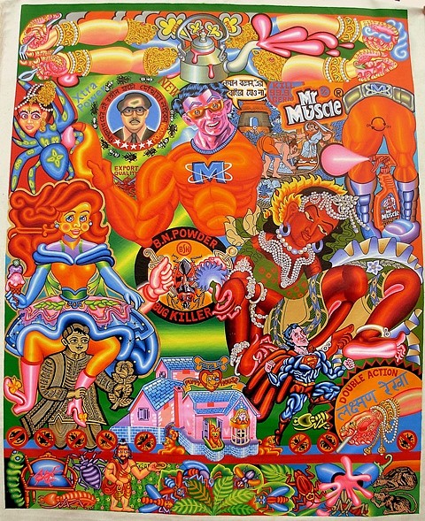 Anirban Mitra
Here Comes Mr. Muscle, 2010
acrylic on canvas, 96 x 72 in.