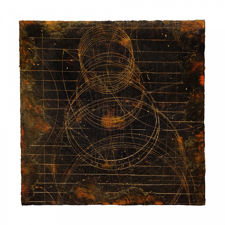 Elise Wagner
Atom Transit 1, 2013
encaustic and oil on panel, 36 x 36 in.