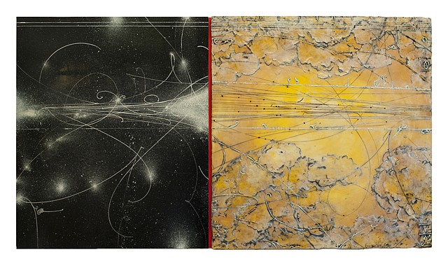 Elise Wagner
Opposing Cartography 6, 2014
encaustic and oil on panel, 30 x 54 in.