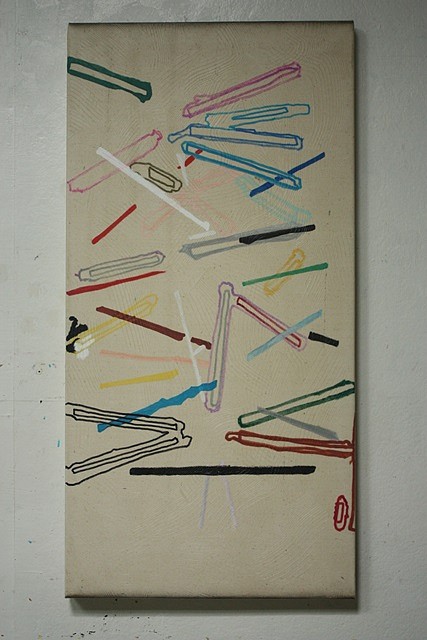 James F. L. Carroll
#11, 2013
pva, markers, white out, acrylic on cotton canvas, 44 x 22 in.