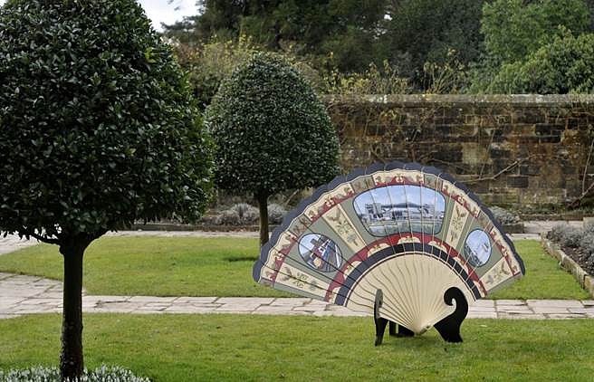 Lauren Frances Adams
Grand Tour Fan, 2012
Hand-Painted CNC-milled sintra plastic with wooden base, 48 x 72 in.