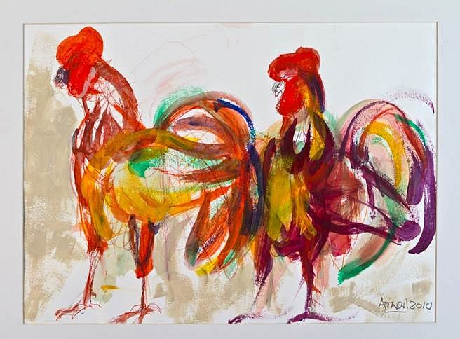 Enrique Arnal
Gallos, 2010
acrylic on paper, 19 x 23 in.