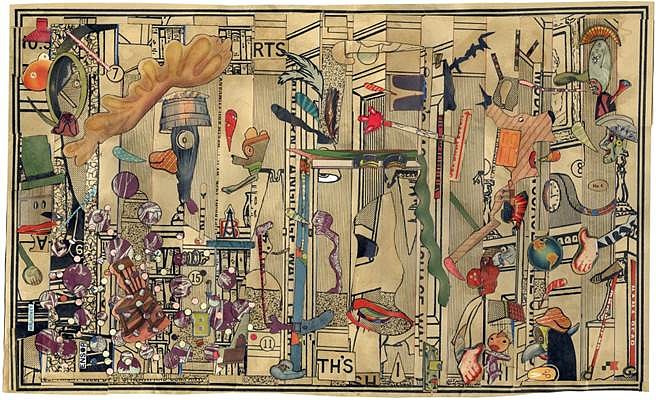 Lou Beach
Throw the House Out the Window (Party in Antwerp), 2014
collage, 27 1/2 x 17 in.