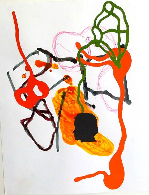 Elin Jakobsdottir
Her Master's Voice, 2014
Ink, pencil, gouache, paper-cut, 35 x 39.5 cm