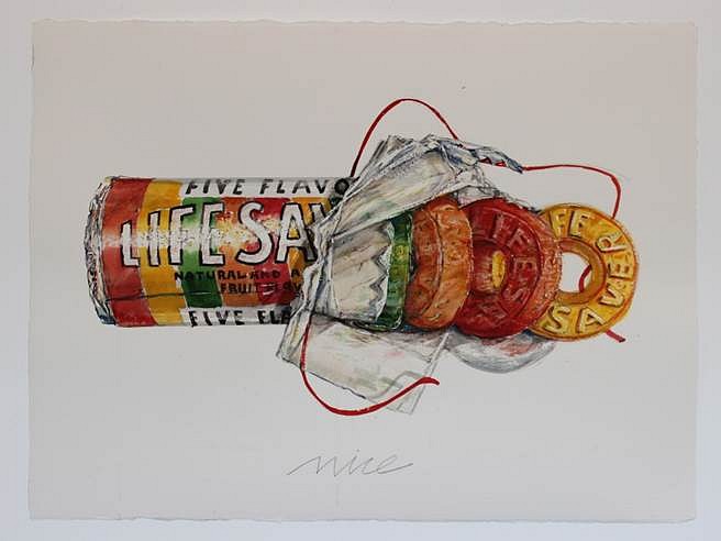 Don Nice
Life Saver Rainbow, 2014
watercolor, 22 1/2 x 30 in.