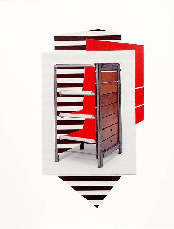 Sharon Lawless
Steel Box Red Shelves, 2015
Collage on Museum Board, 18 x 14 in.