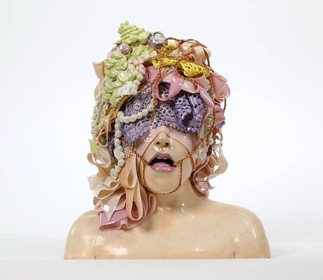 Jessica Marie Stoller
Untitled (frosted bust), 2012
porcelain, glaze, china paint, lustre, 10 1/2 x 8 x 6 1/2 in.