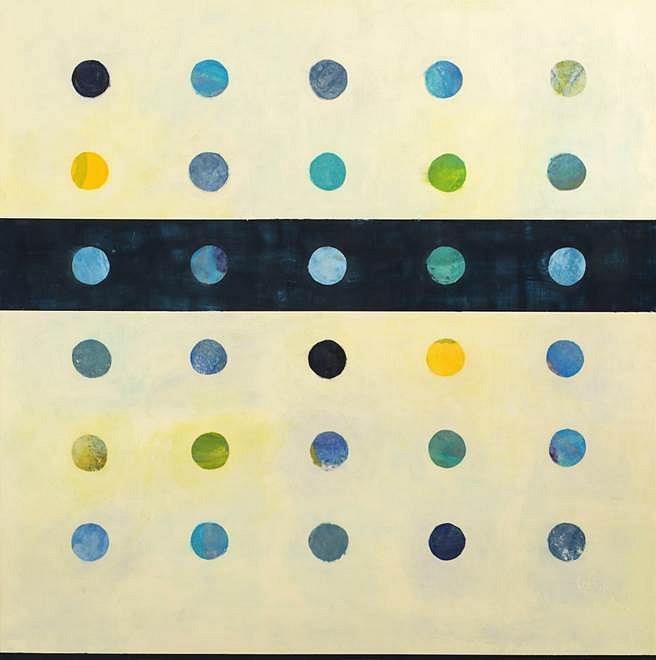 Tracey Adams
(r)evolution 4, 2014
pigmented beeswax, oil and collage on panel, 36 x 36 in.