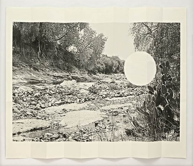 Virginia Colwell
Rio Tula Document no.1, 2013
Map-folded digital print and collage, 34 1/4 x 40 in.