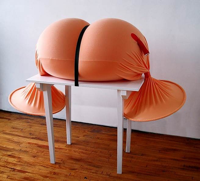 Nancy Davidson
Strapped-on, 2007
latex, fabric, wood, rope, 52 x 26 x 50 in.