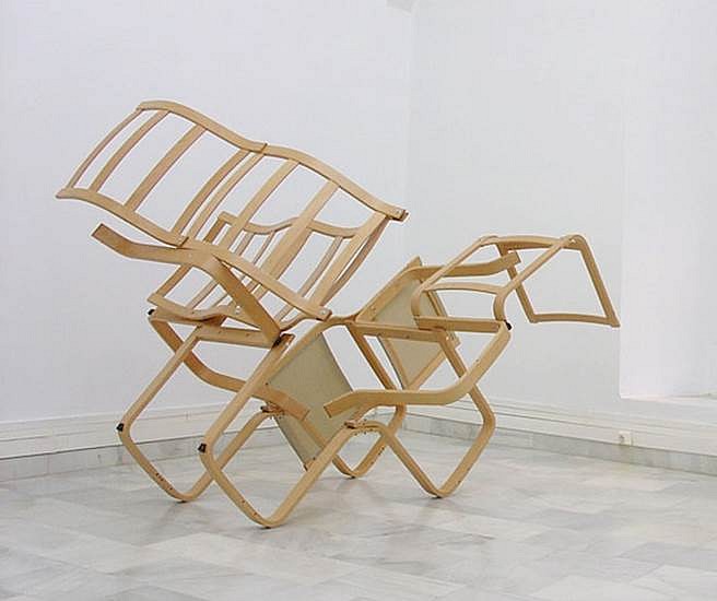 Hisae Ikenaga
From a distance #4, 2010
4 Poang chairs from IKEA, 59 x 86 5/8 x 67 in.