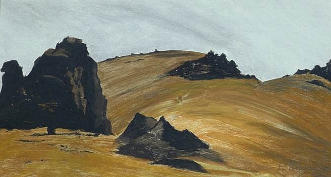 Sue Cooke
Rocks Central Otago, 2014
Earth pigments acrylic medium and chalk pastel, 16 x 30 1/4 in.