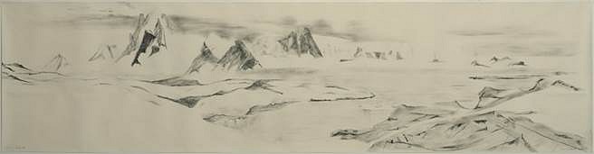 Sue Cooke
Yalour Islands, 2010
charcoal on paper, 50 1/2 x 197 in.