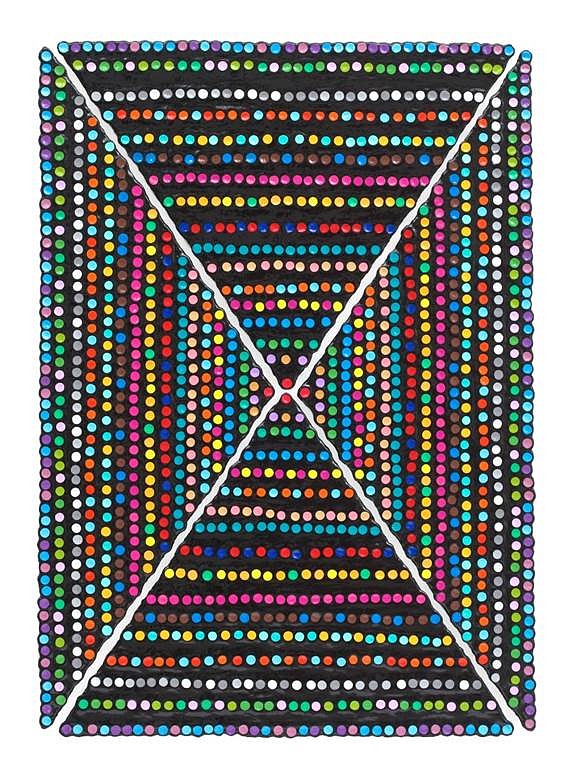 Robert Melee
Multi Disco Stella Substitution, 2010
enamel, plaster, bottle caps on wood, 73 x 51 in.