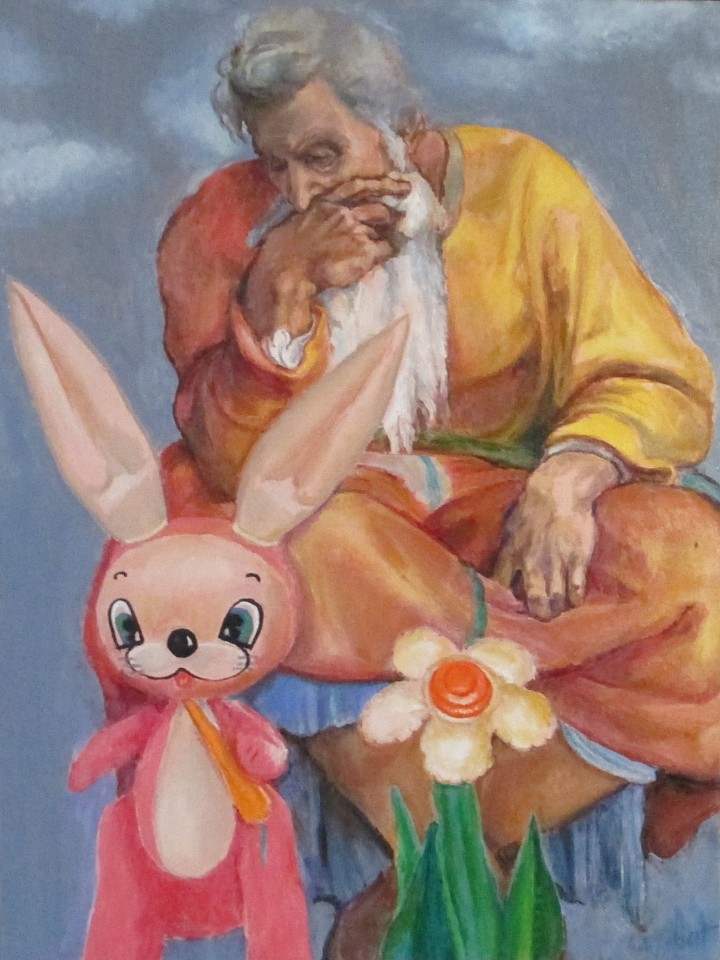 Russell Connor
The Prophet Sees the Future (Michelangelo/Koons), 2011
oil on canvas, 40 x 30 in.