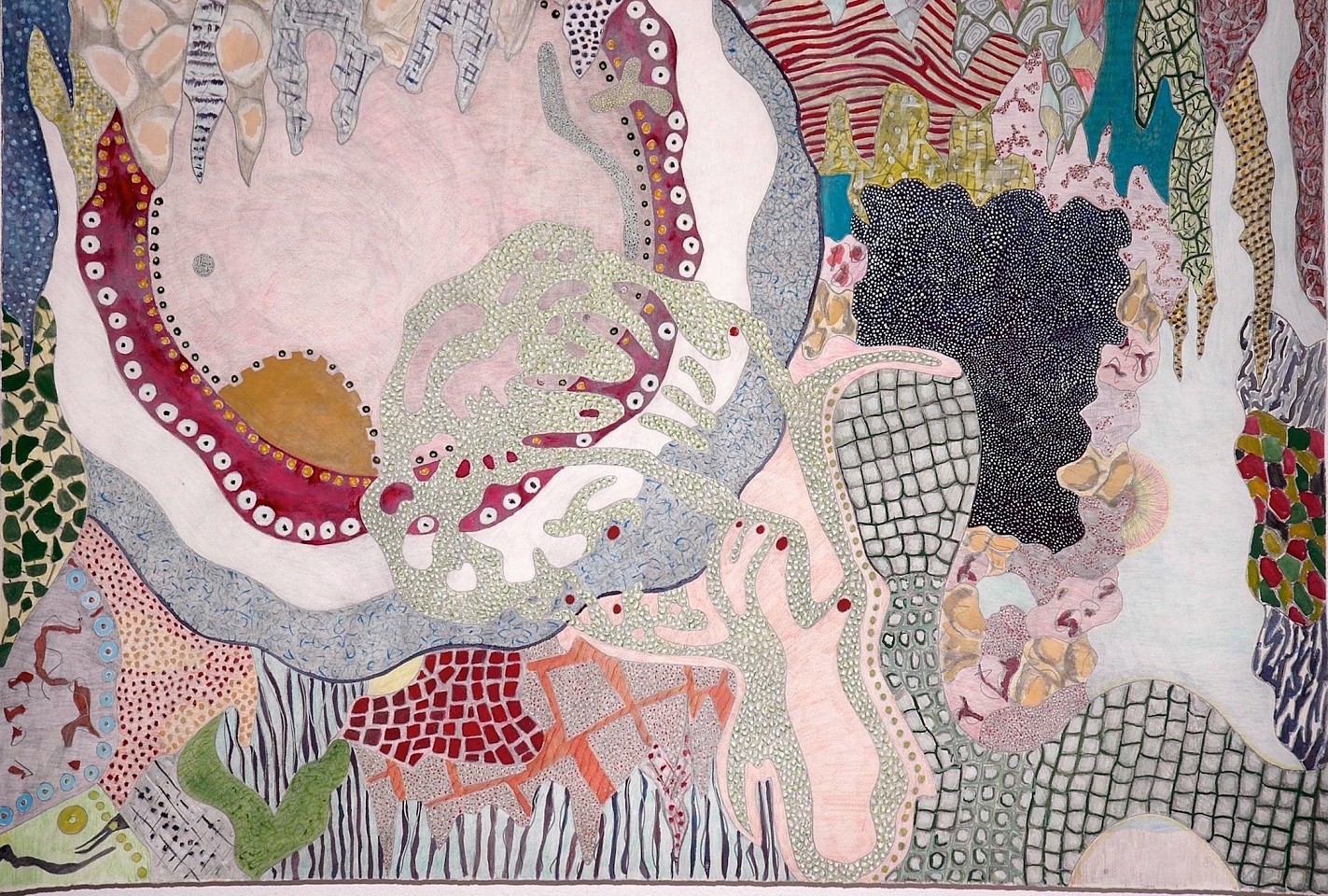 Jonathan Hammer
Unagi Eva, 2012
gouache, watercolor, graphite on paper, 30 x 44 in.