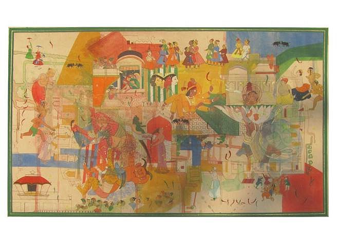 Meenakshi Sengupta
Kam-ati-bagh, 2013
watercolor on wasli, 22 x 30 in.
