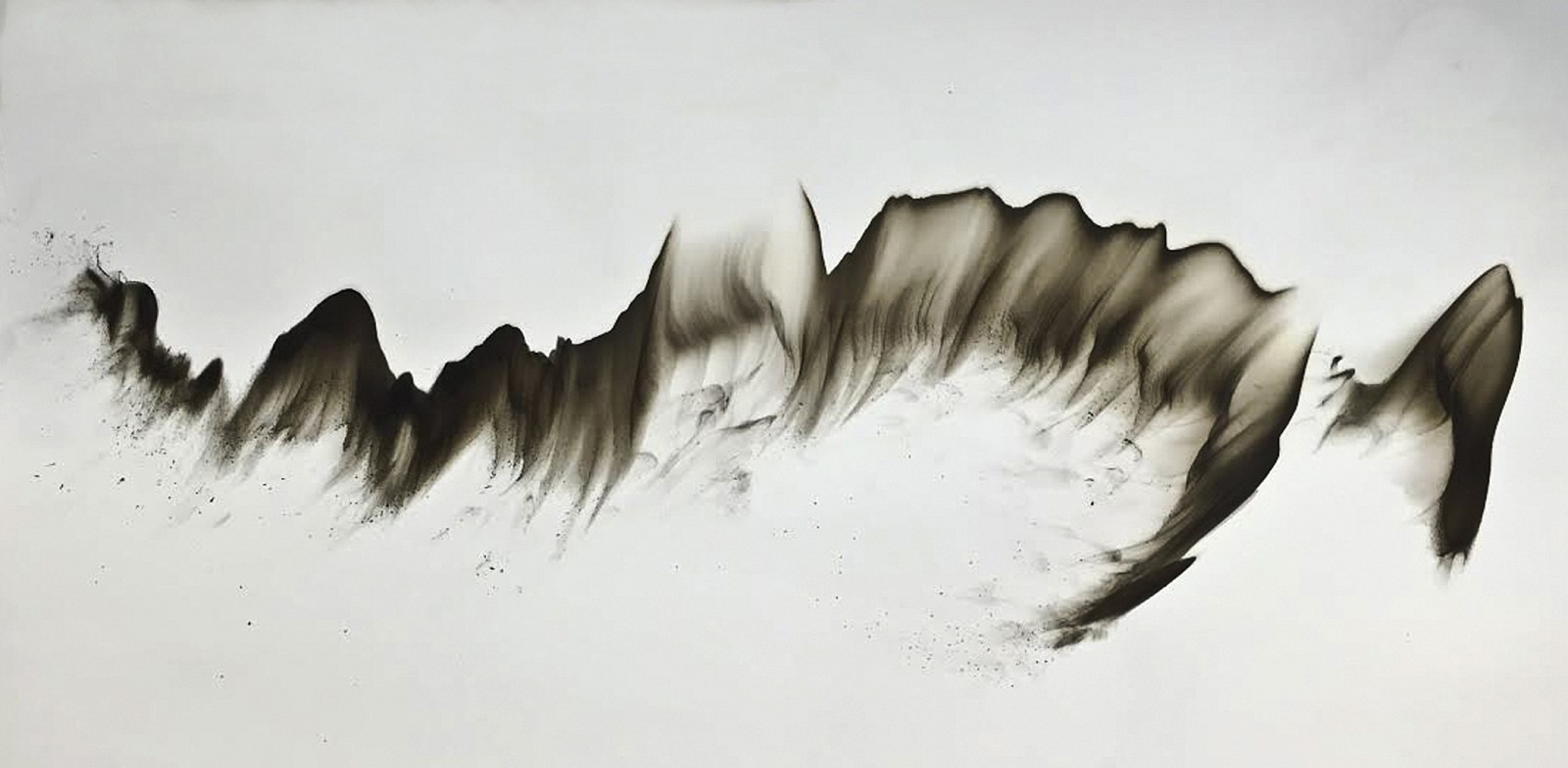 Dennis Lee Mitchell
Untitled 21, 2015
smoke directly applied to paper, 23 x 71 in.