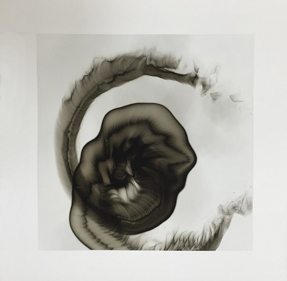 Dennis Lee Mitchell
Untitled 7, 2015
smoke directly applied to digitally printed background with white border, 15 x 15 in.
